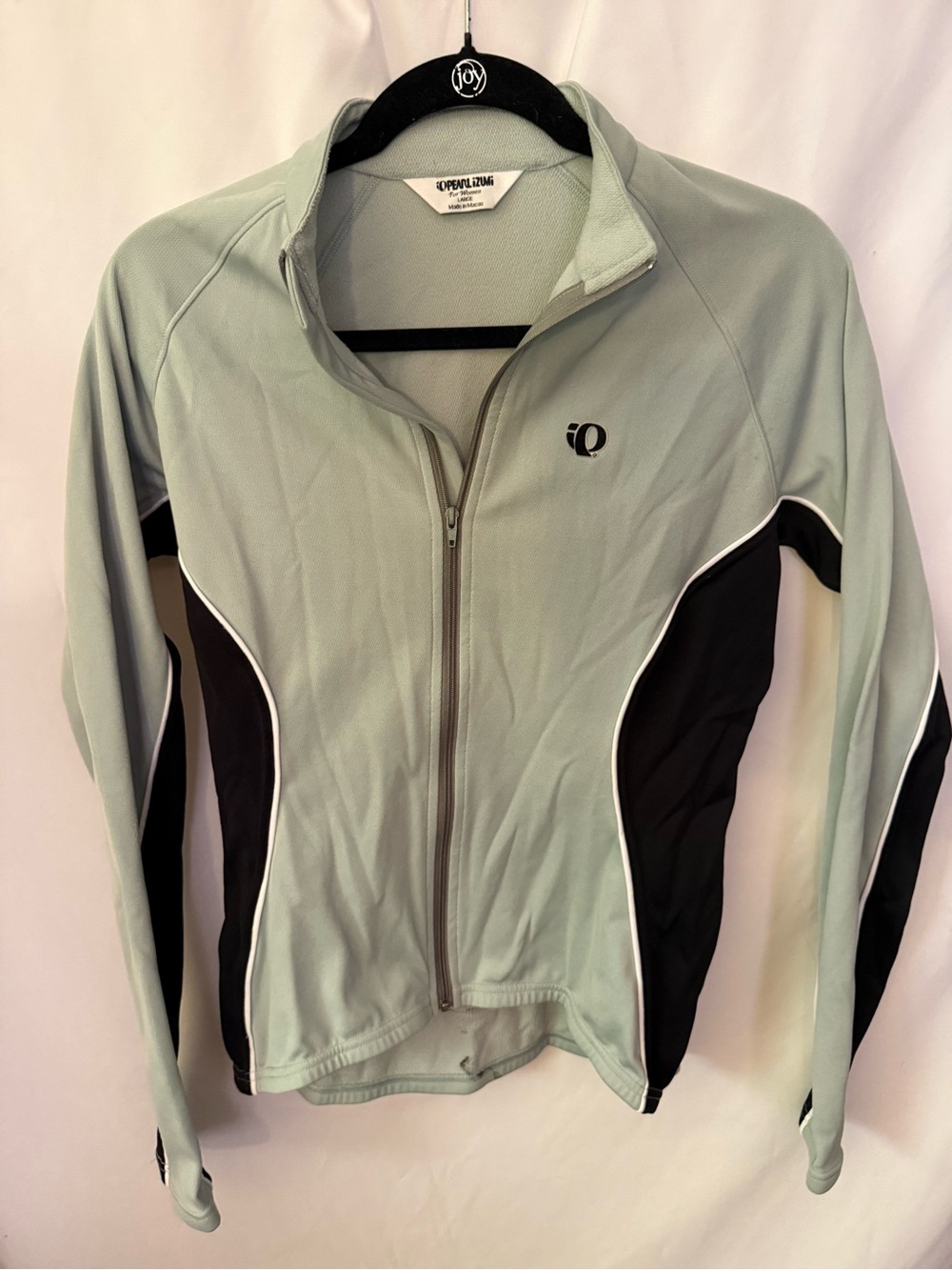 Pearl Izumi Women's Sage Green and Black Full-Zip Cycling Jacket Sz L